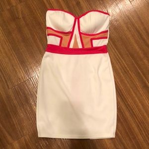 Strapless mini dress